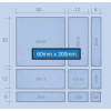 Placa 60mm x 300mm 10 Leds SMD 2835 2,5W 24V